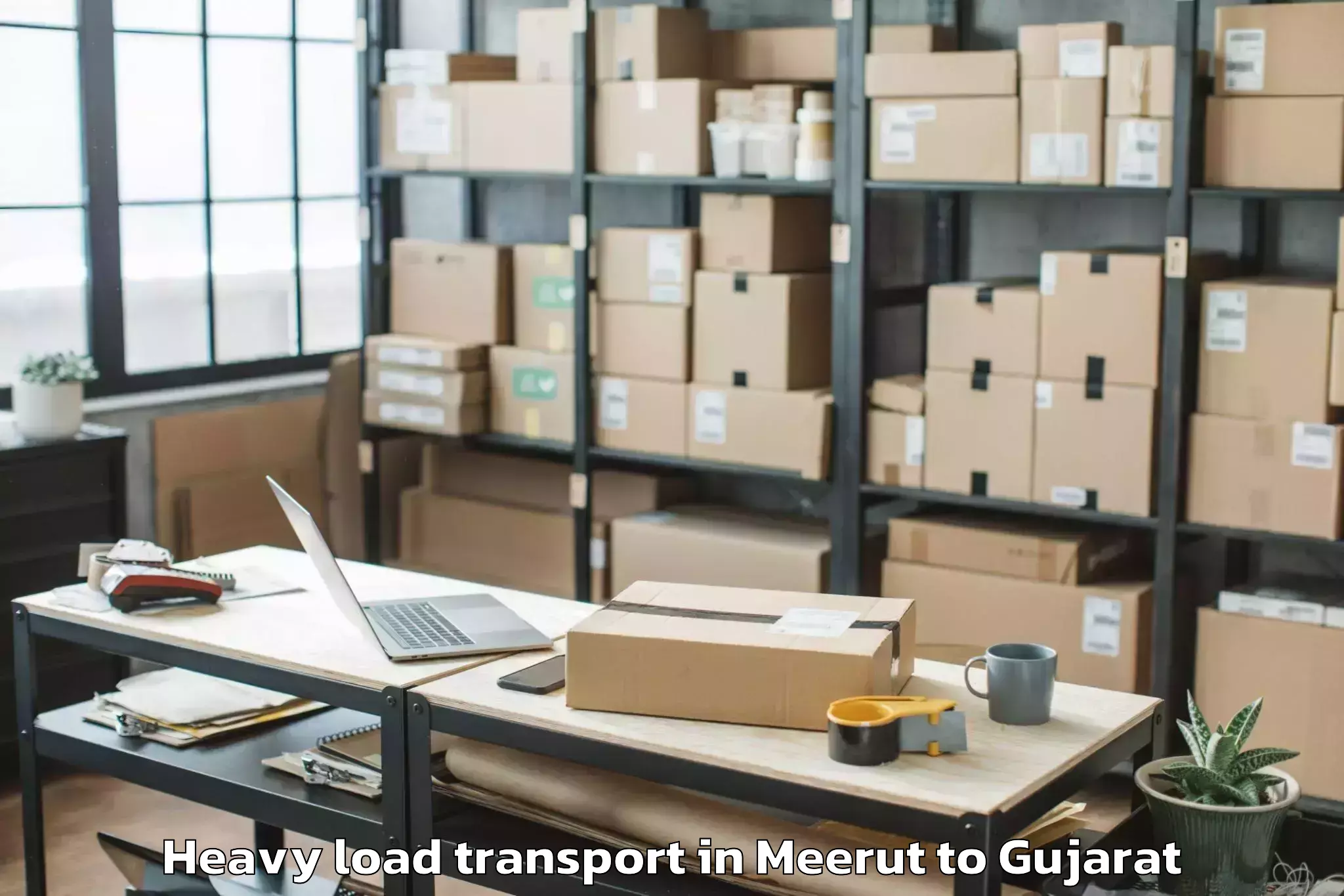 Easy Meerut to Amod Heavy Load Transport Booking